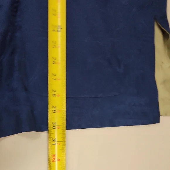 Reversible Asian Inspired Jacket Sage Green Blue Frog Closure Mandarin Collar - Picture 5 of 10